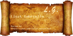 Liszt Gabriella névjegykártya