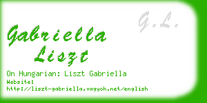 gabriella liszt business card